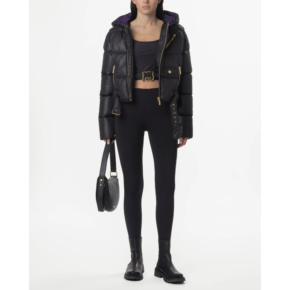 Just Cavalli Korte Bomberjas met Unieke Zakindeling Black Dames