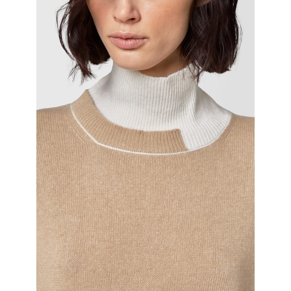 Alpha Studio Bicolor coltrui Beige Dames