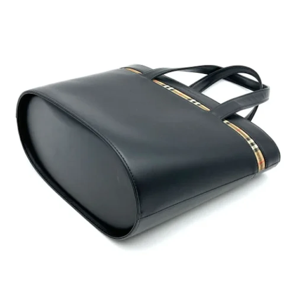 Burberry Vintage Pre-owned Leather totes Black Dames