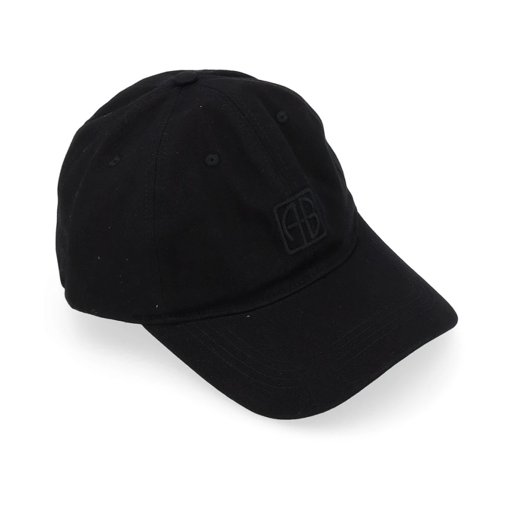 Anine Bing Ingelijste baseballpet in zwart Black Dames