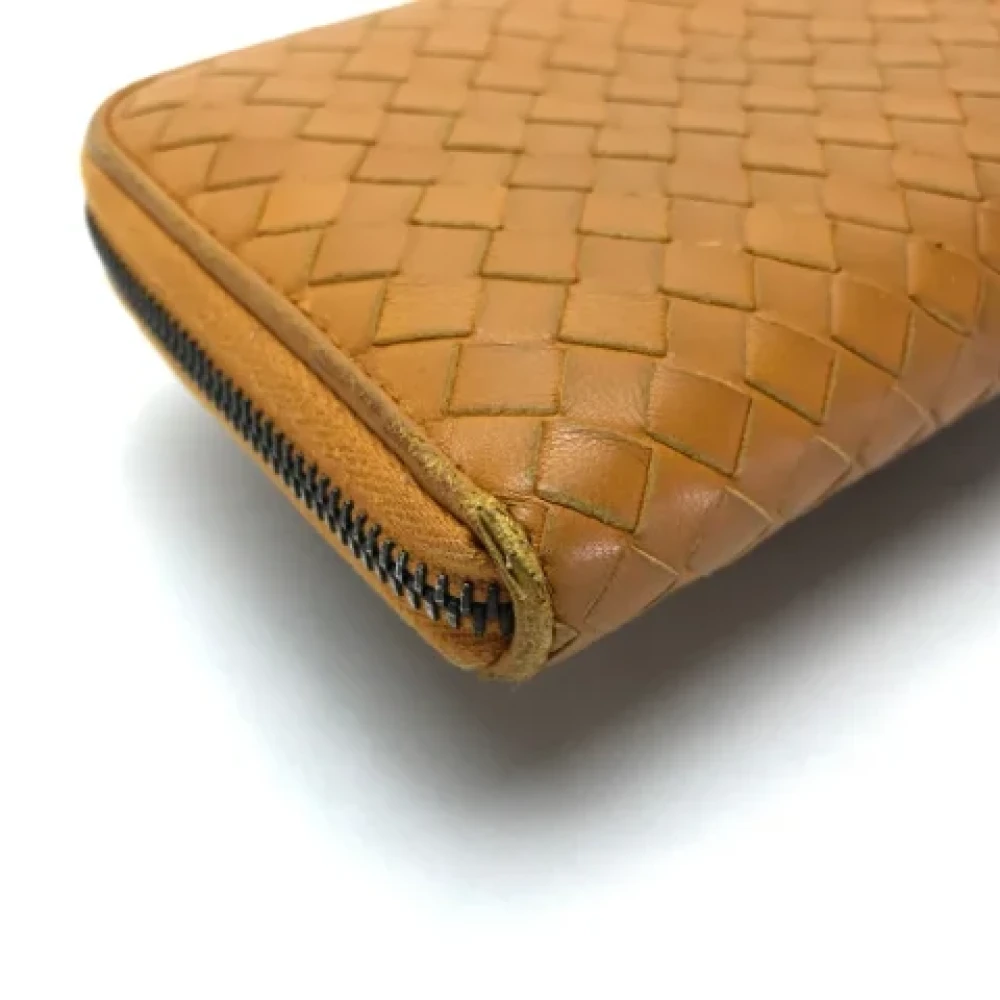 Bottega Veneta Vintage Pre-owned Leather wallets Orange Dames