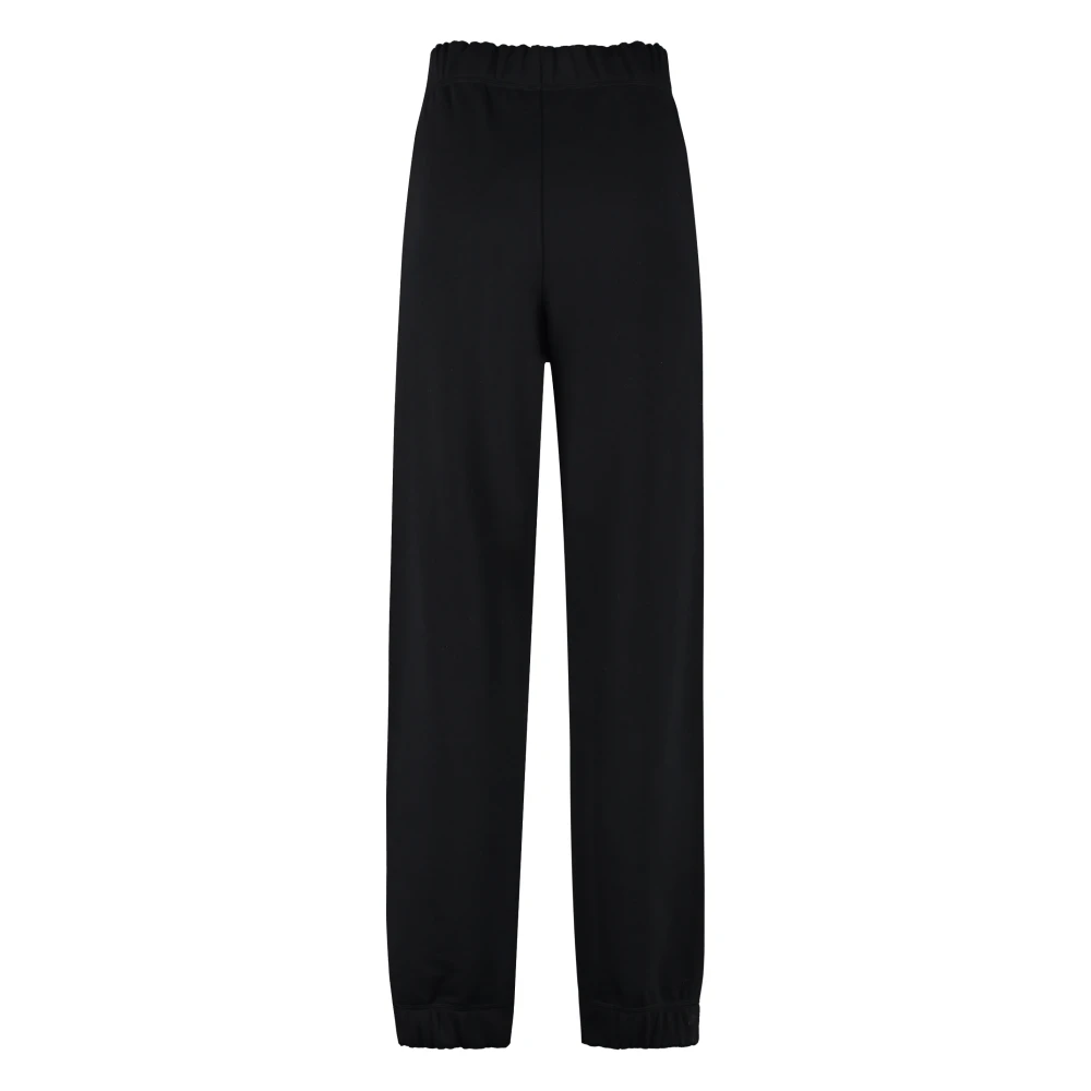 Ganni Logo Sweatpants van Biologisch Katoen Black Dames