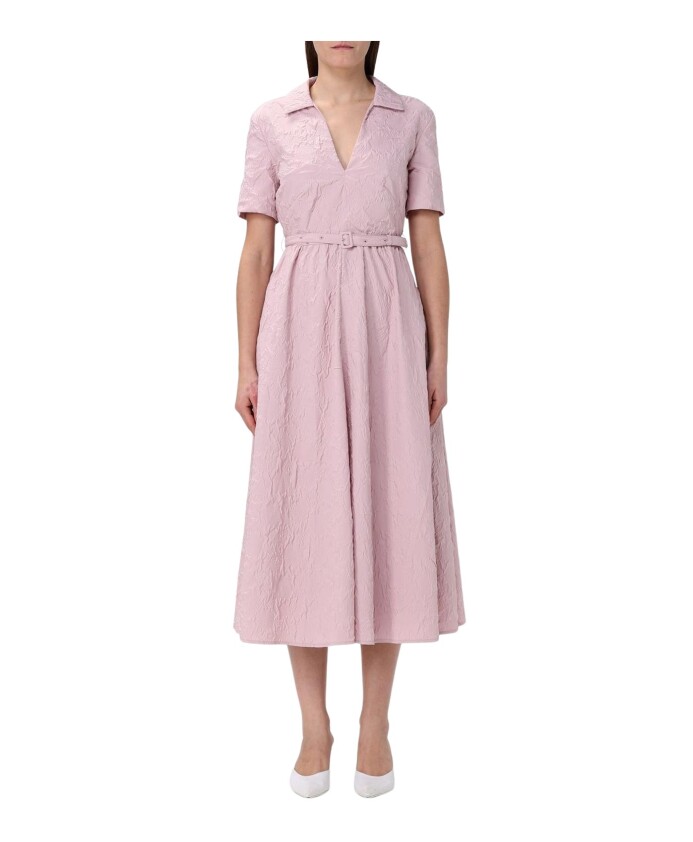 beurre-robe-midi-texturee-avec-ceinture