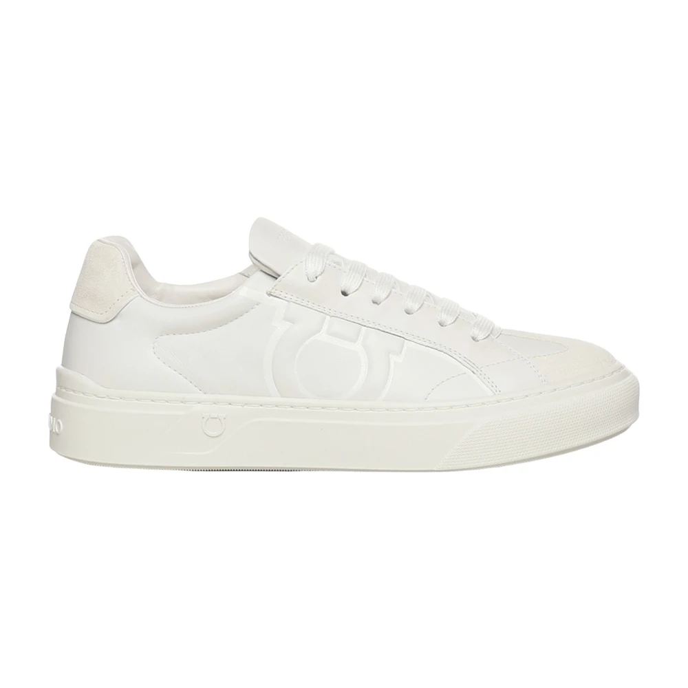 Ferragamo Kalfsleren Sneakers Heren Schoenen Wit