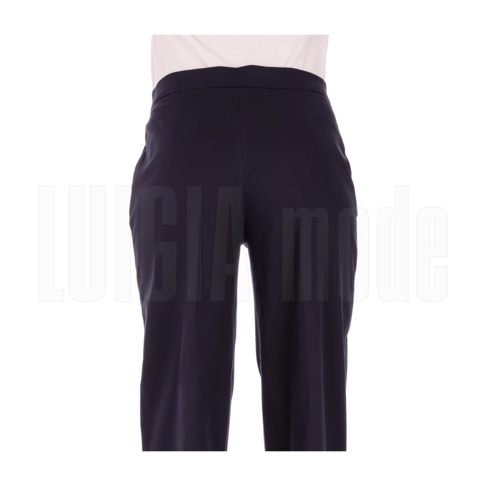 Max Mara Elegante Ivoor Lange Broek Blue Dames