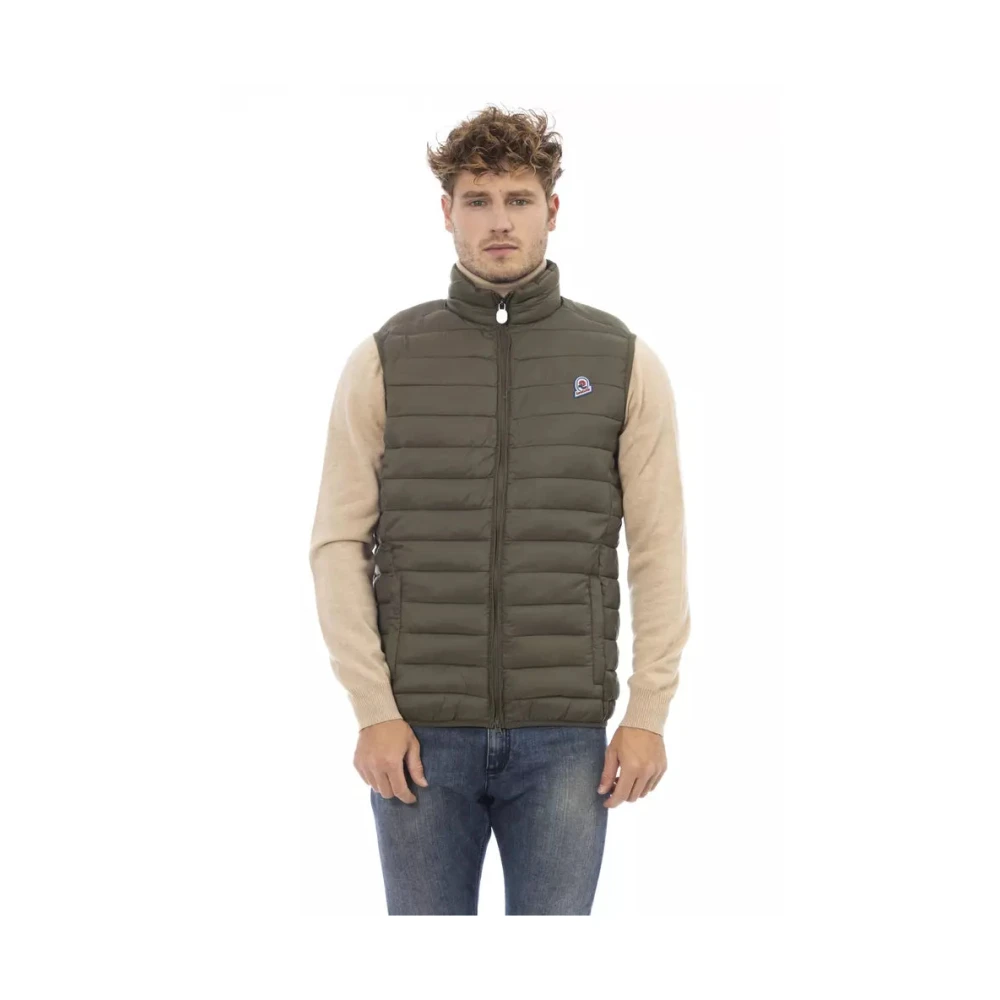 Invicta Men's Green Quilted Vest With Contrast Patch - Waistcoats - Xl- Jackets