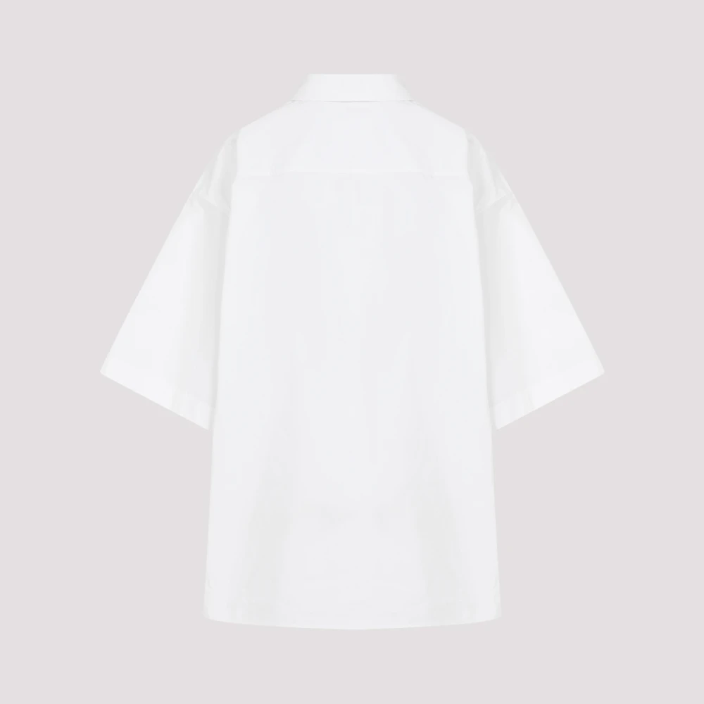 Maison Margiela Witte Katoenen Overhemd Puntkraag White Dames