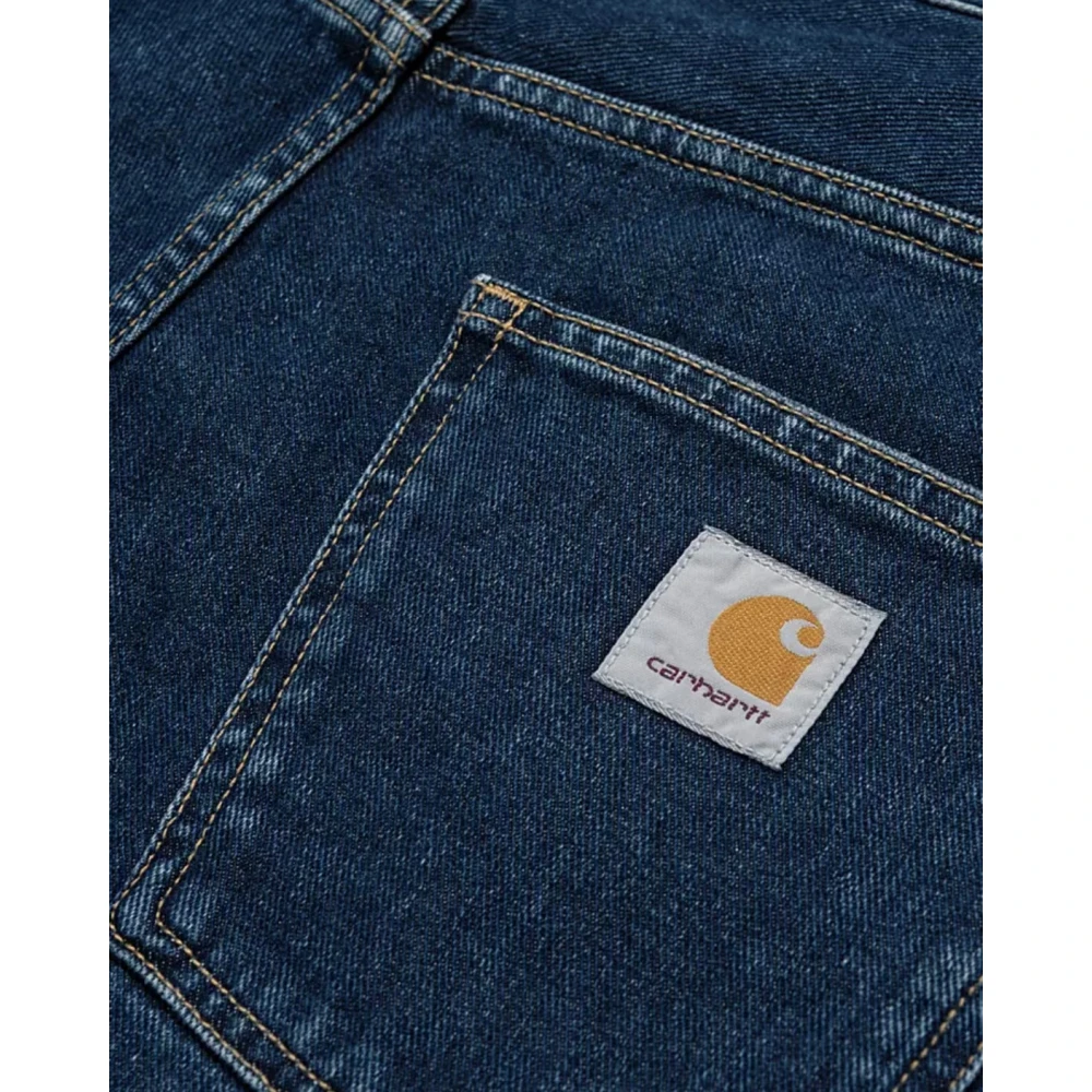 Carhartt WIP Relaxed Tapered Newel Pant Blauw Steen Blue Dames