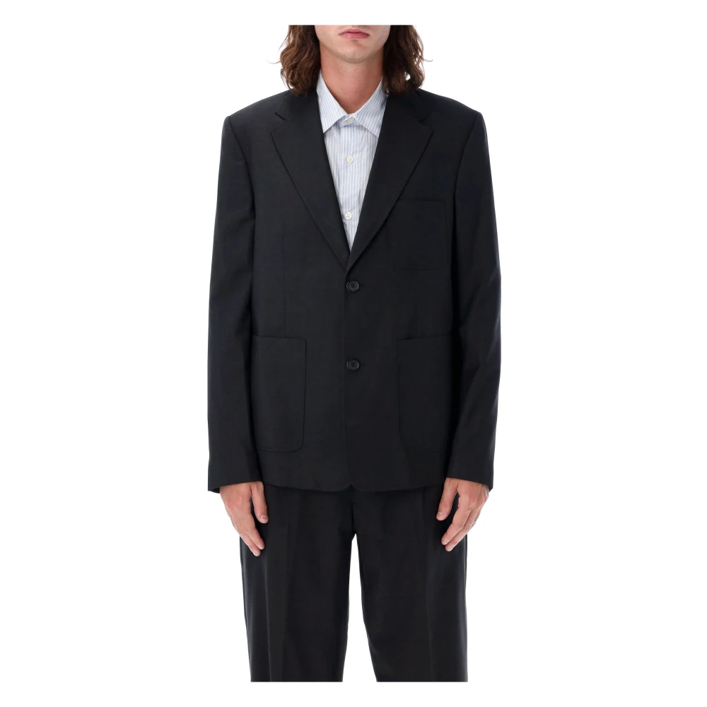 Mfpen Antraciet Patch Pocket Blazer Black Heren