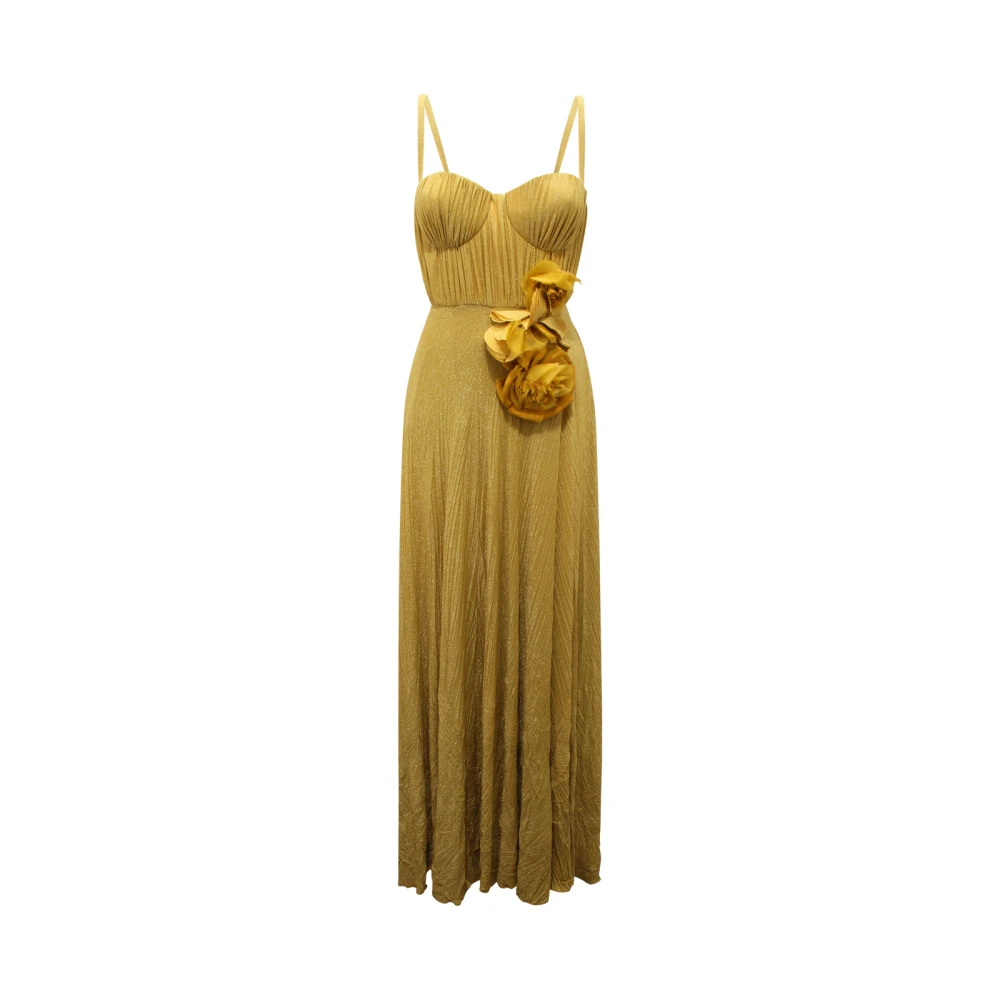 Elisabetta Franchi Yellow Gowns, Female, S, Abr2252e2 Dress