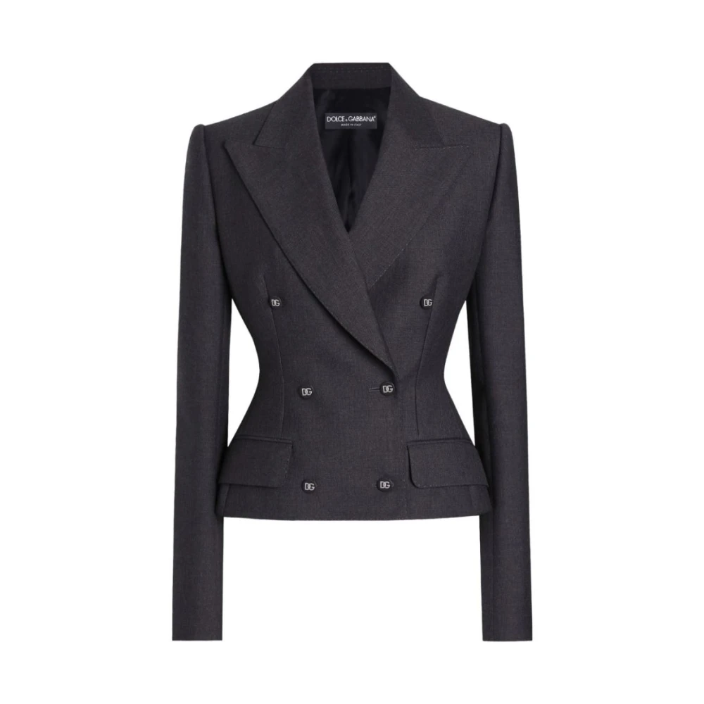 Dolce & Gabbana Vrouw Zwart Double-Breasted Jas