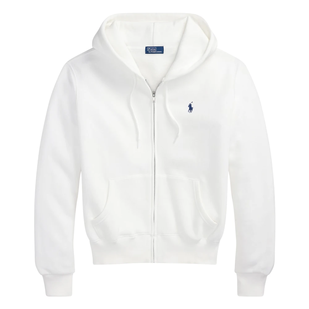 Polo Ralph Lauren Women's White Zip-Throughs, Xs, Knit Full Zip Sweatshirt