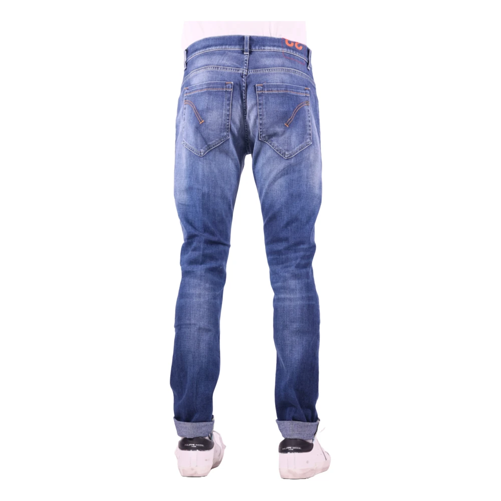 Dondup Blauwe Skinny Fit Jeans met knoopsluiting Blue Heren
