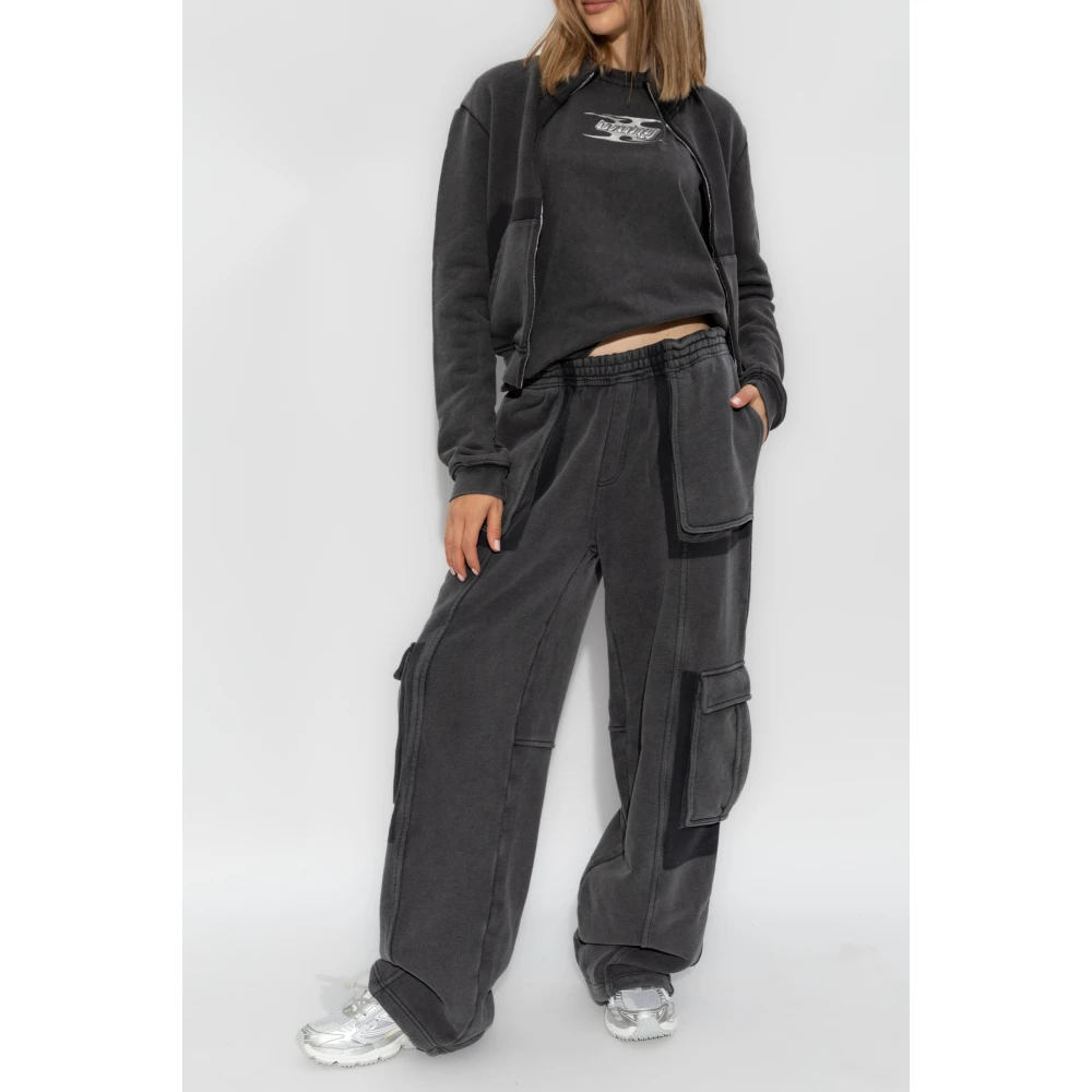 T by Alexander Wang T-shirt met logo Gray Dames