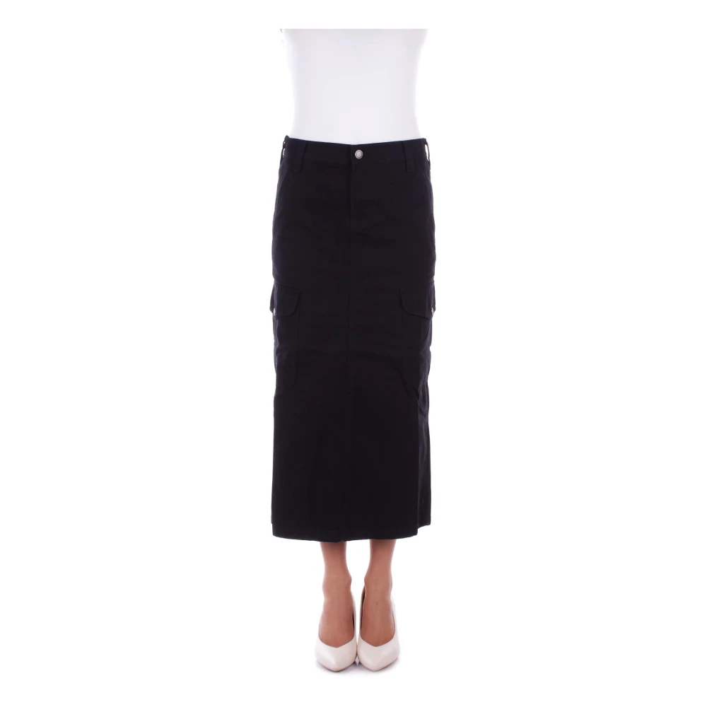 Dickies Zwarte Rok met Rits en Zakken Black Dames