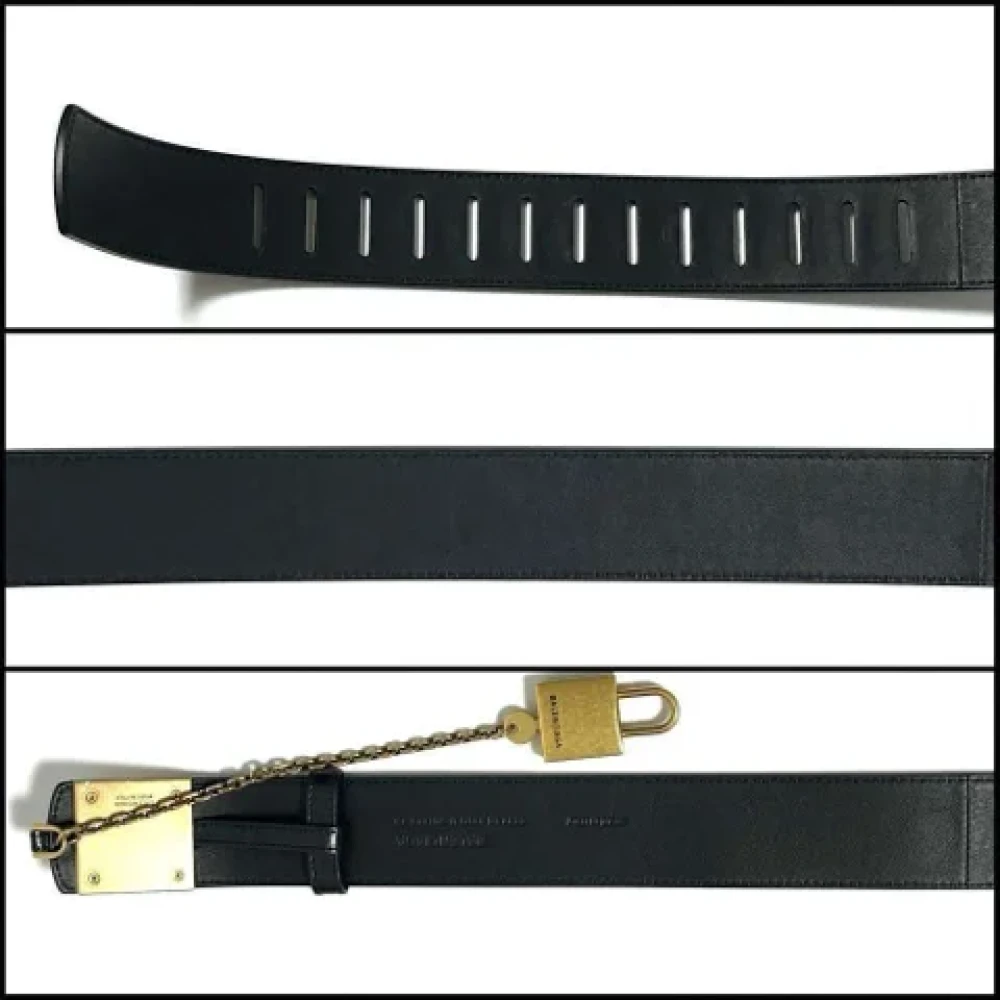 Balenciaga Vintage Pre-owned Leather belts Black Dames