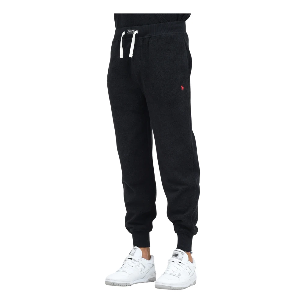 Ralph Lauren Zwarte Fleece Sportbroek Black Heren