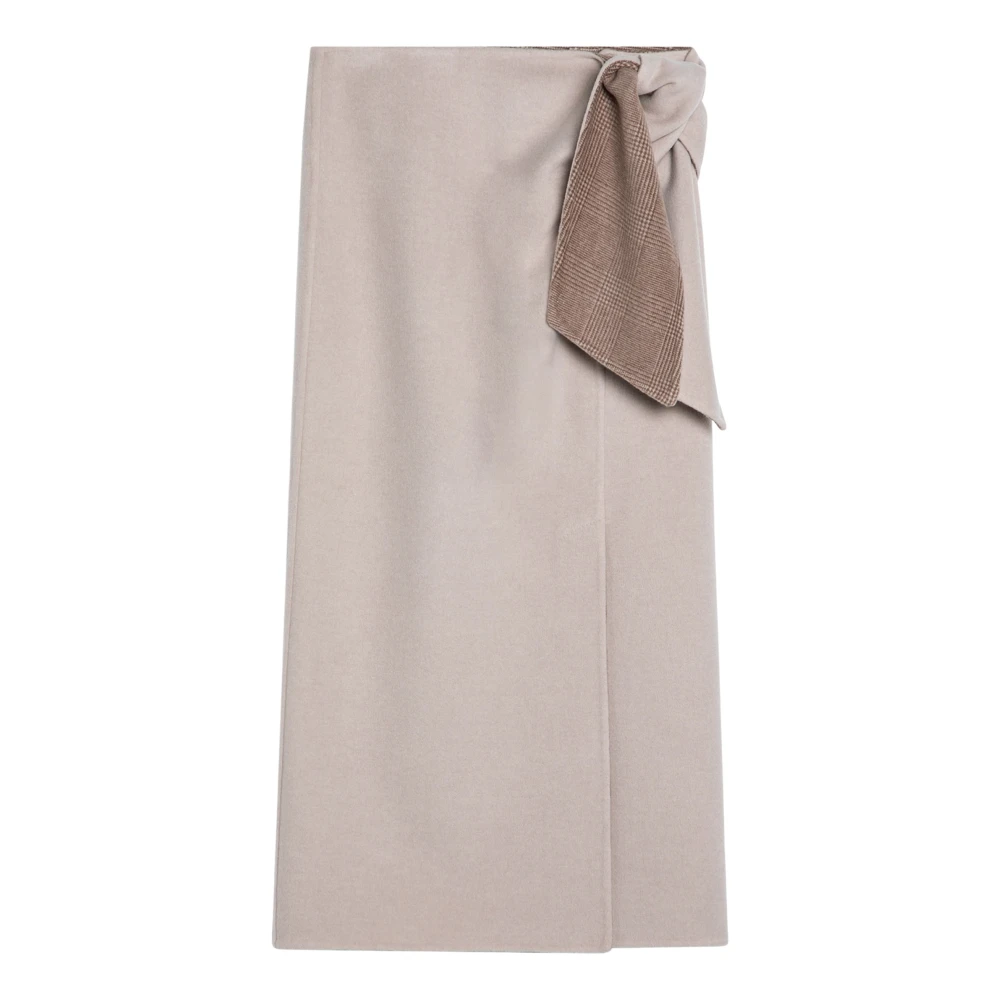 Max Mara Lange Rok in Trendy Stijl Beige Dames