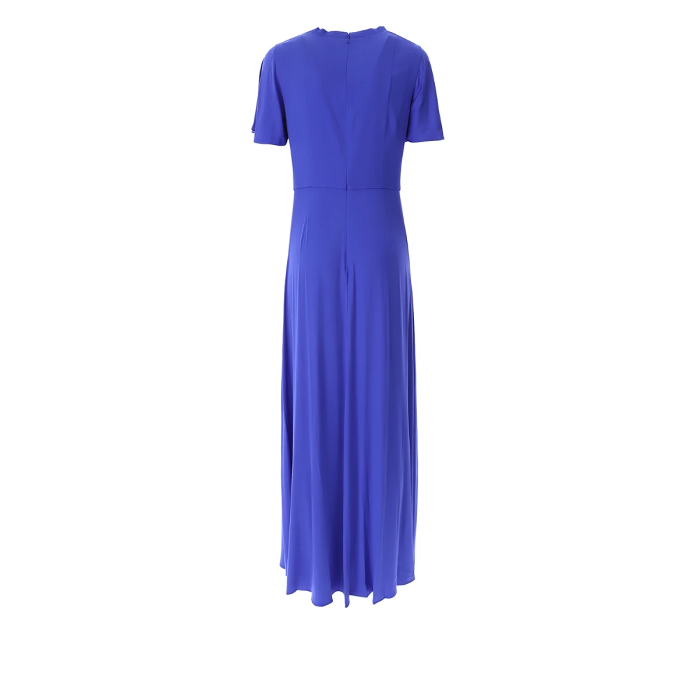 Karl Lagerfeld Blauwe Gerimpelde Maxi Jurk Blue Dames