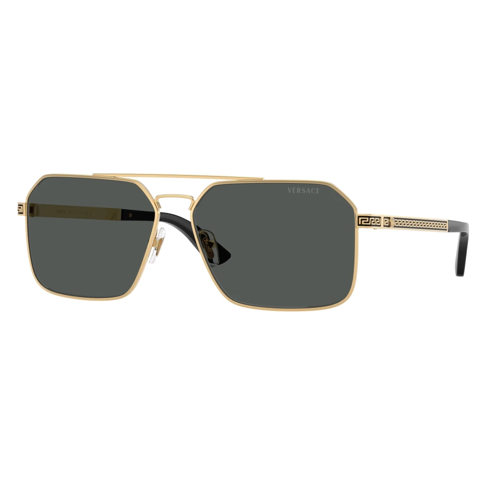 Versace Grey Man Ve2306 152387 Sunglasses Metal Gold Squared Normal - Image 3