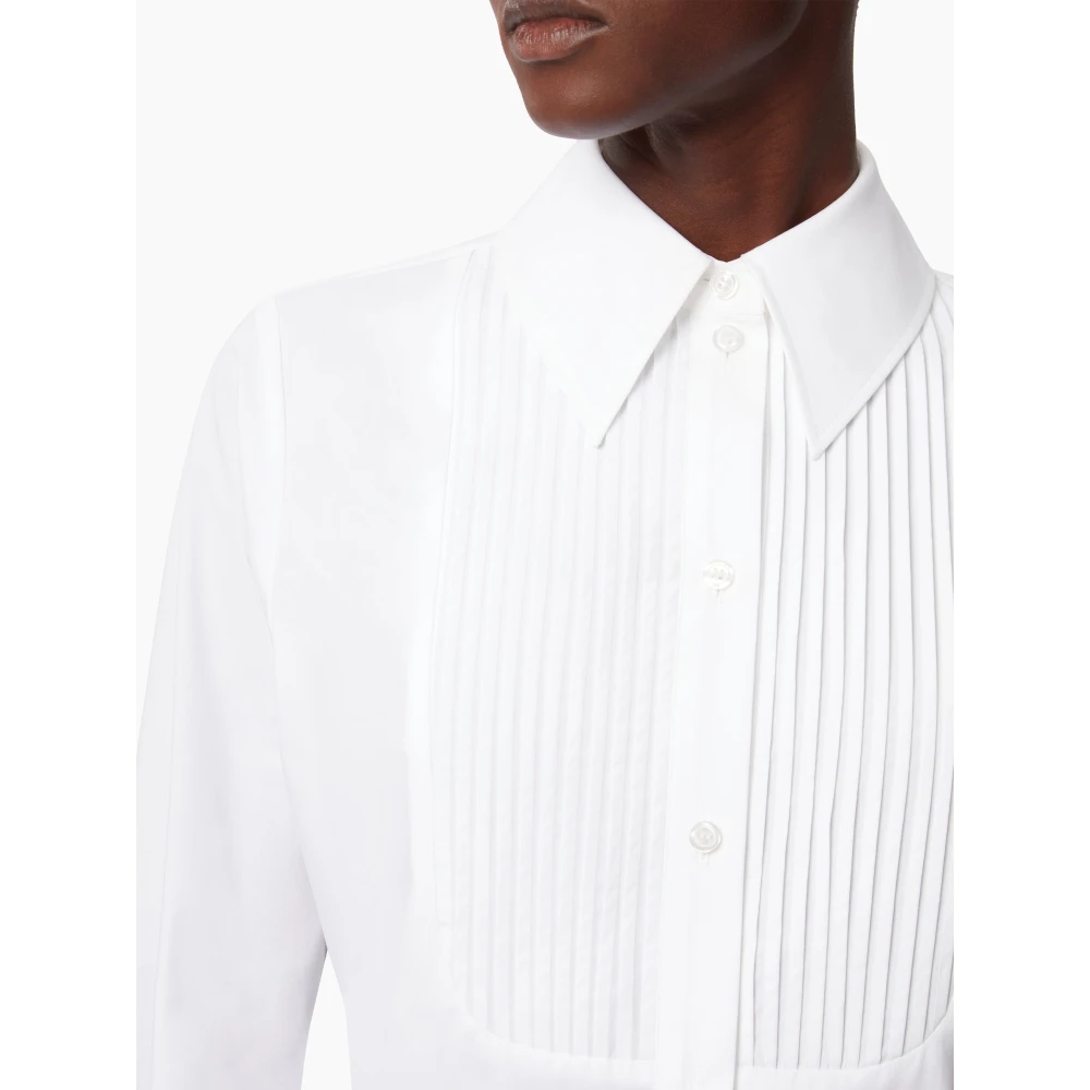 Nina Ricci Witte Katoenen Overhemd met Slabbetje White Dames