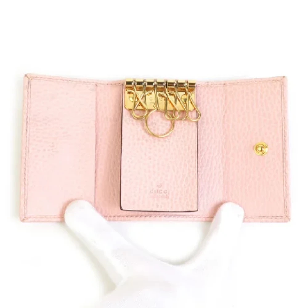 Gucci Vintage Pre-owned Leather key-holders Pink Dames