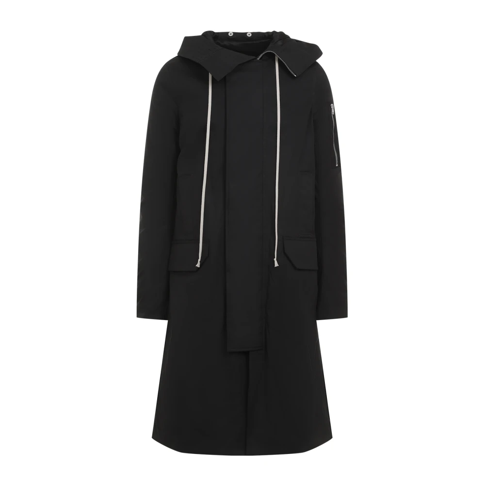 Rick Owens Zwarte Jas Black Heren