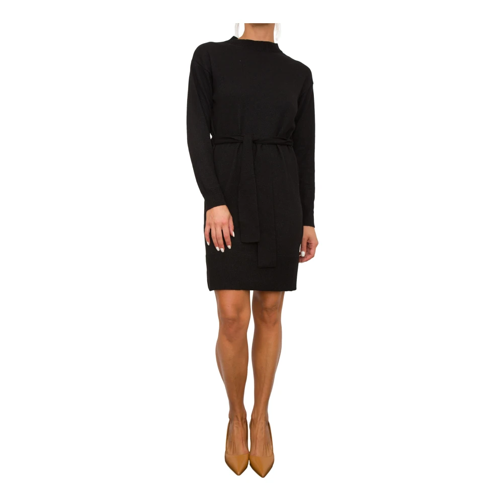 Armani Exchange Elegante Zwarte Jurk Black Dames