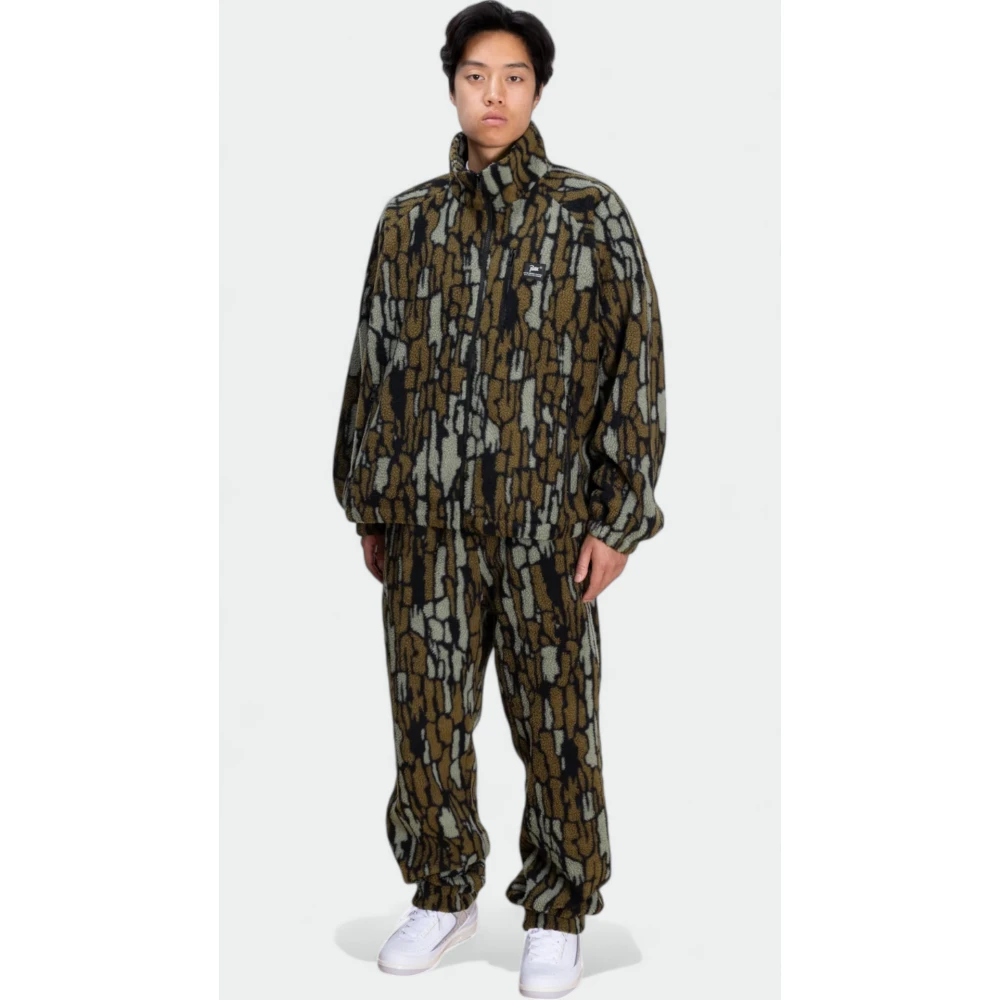 Patta Woodie Fleece Broek met Boomschorsprint Multicolor Heren