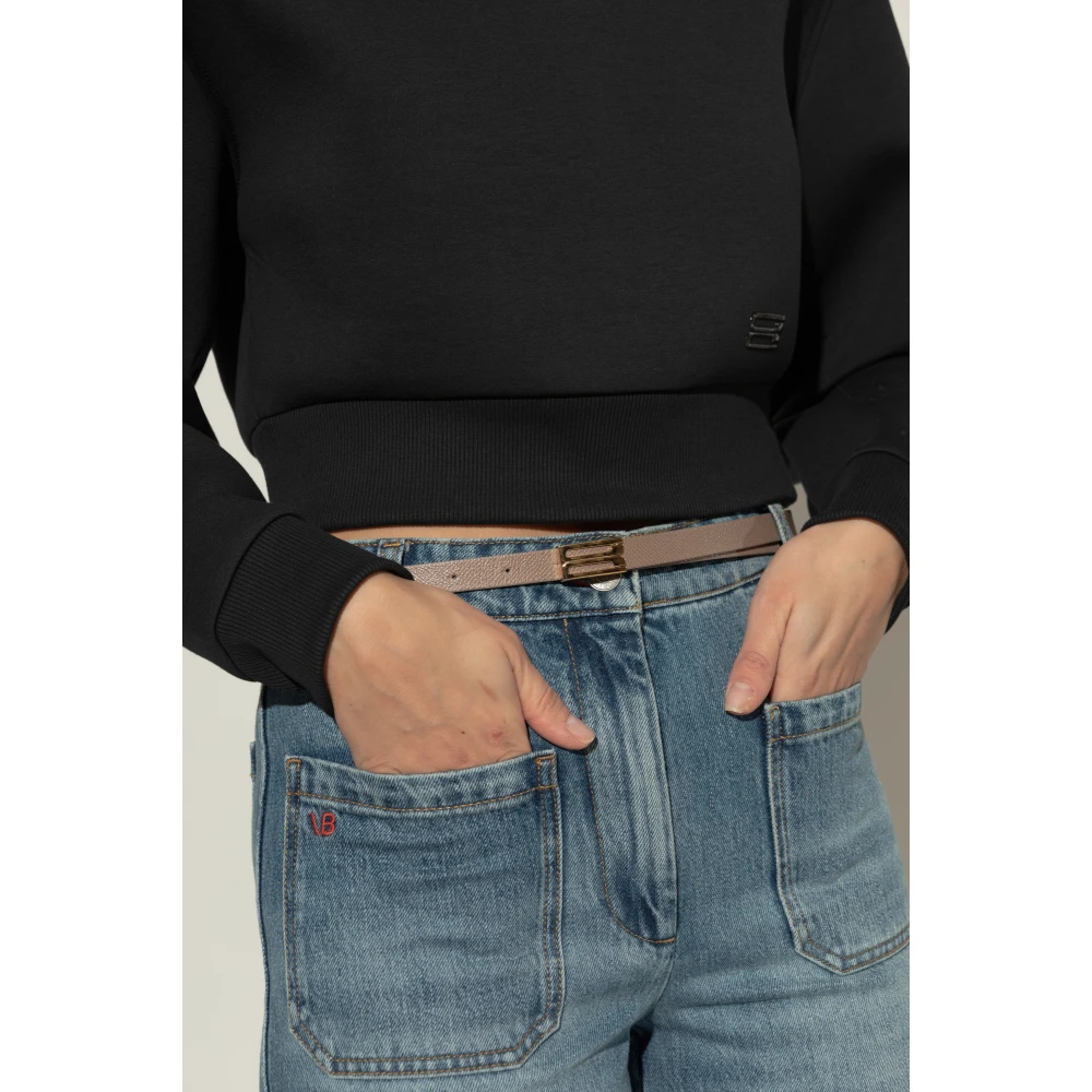 Victoria Beckham Leren riem Beige Dames