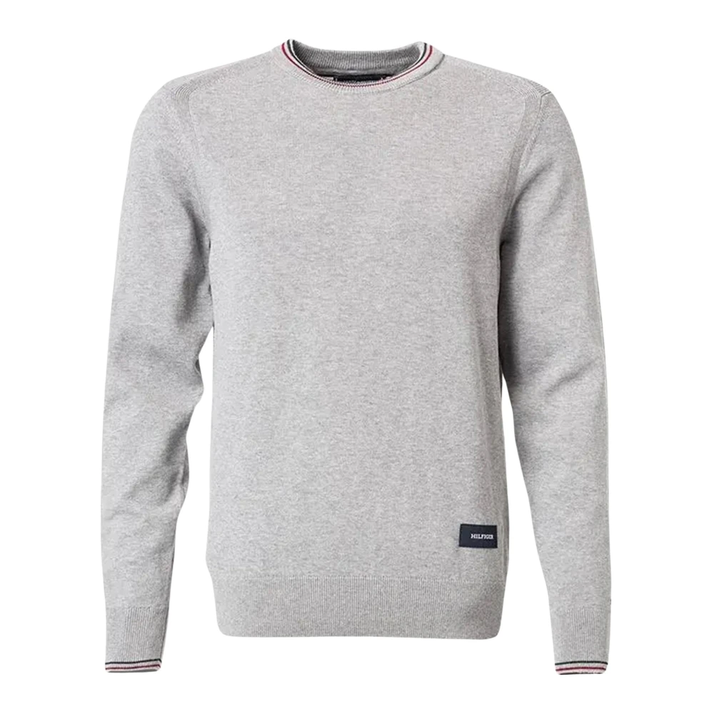 Tommy Hilfiger Heren Logo Label Katoenen T-shirt Gray Heren