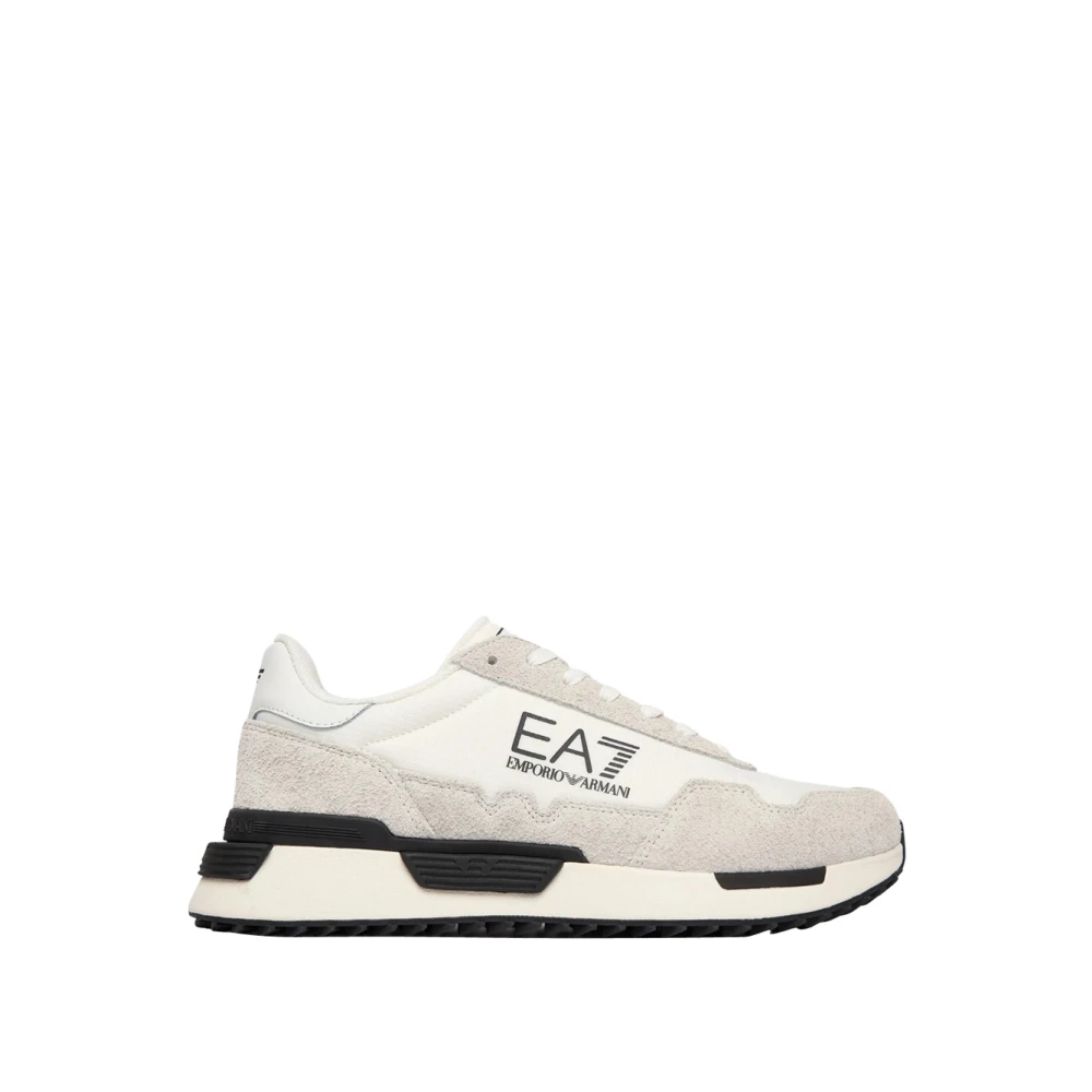 Emporio Armani Ea7 Men's White Sneakers, 10 Uk, Vintage Trainers
