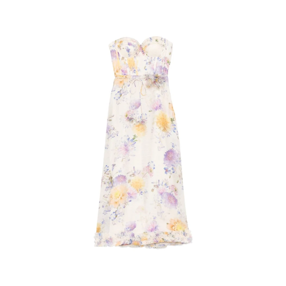 Zimmermann Women's Multicolor Summer Dresses, L, Dresses Beige