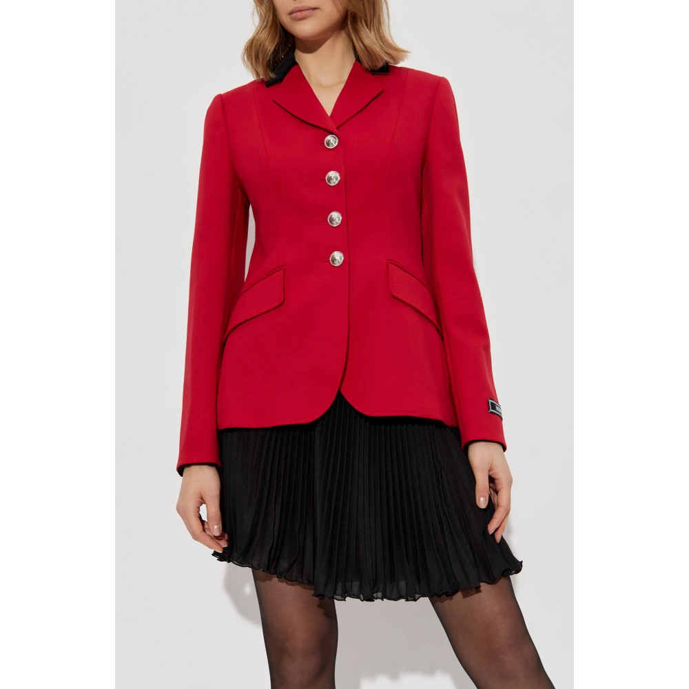 Versace Wollen Blazer Red Dames