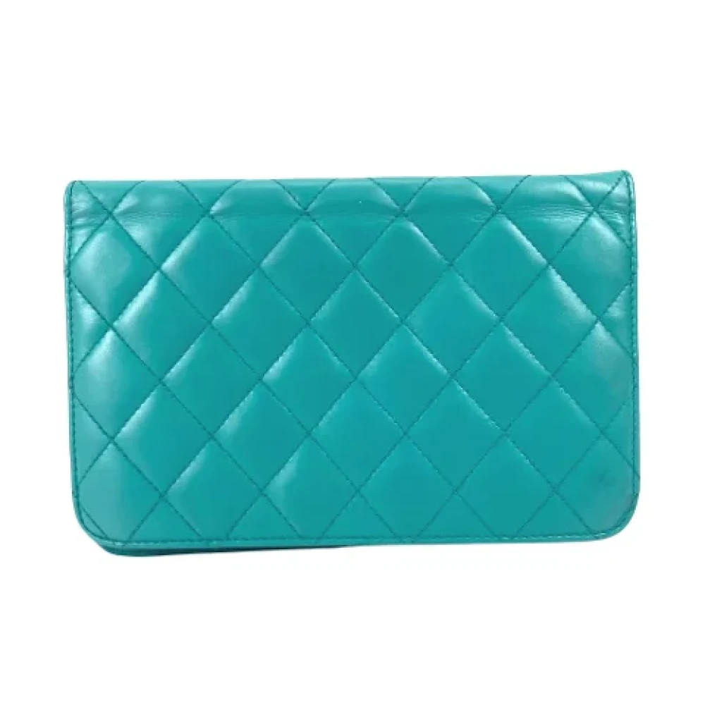 Chanel Vintage Pre-owned Leather chanel-bags Blue Dames