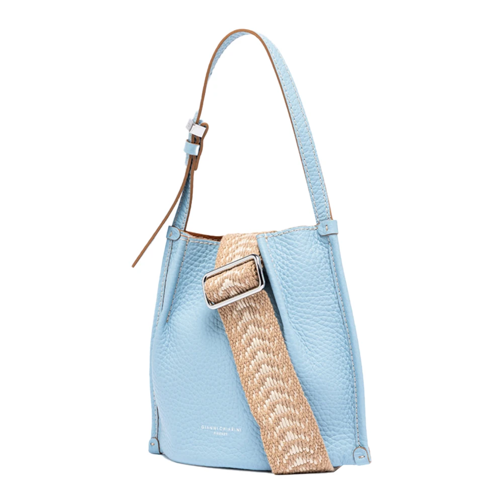 Gianni Chiarini Blauwe Schoudertas met Magnetische Sluiting Blue Dames