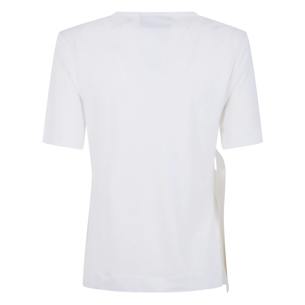 Simone Rocha Women's Beige T-Shirts, Xs, Bow Sash Easy T-Shirt