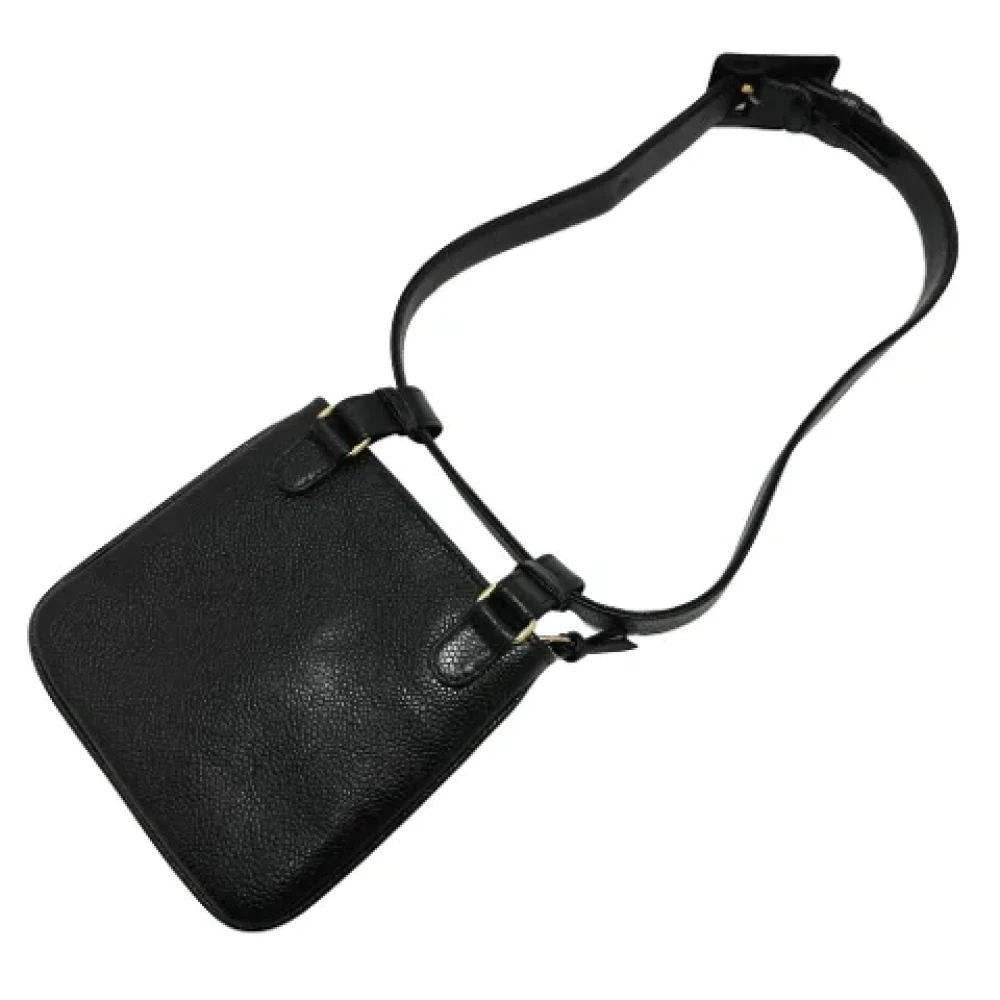 Chanel Vintage Pre-owned Leather clutches Black Dames