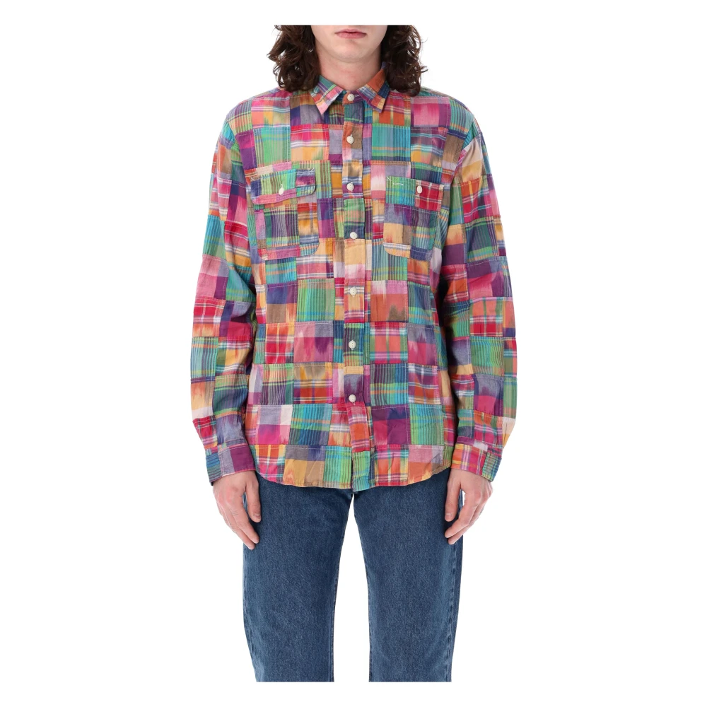 Ralph Lauren Patchwork Check Shirt Klassieke Kraag Multicolor Heren