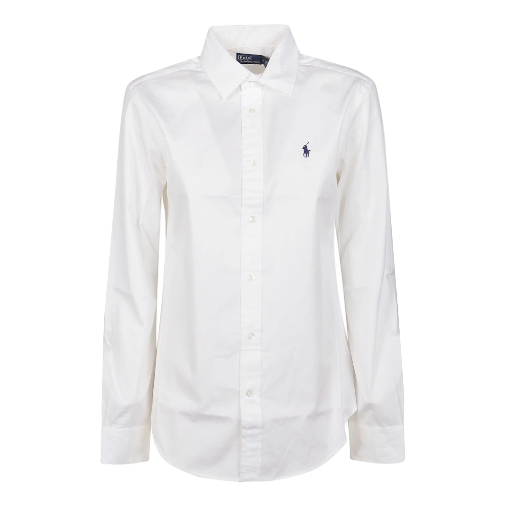 Ralph Lauren Vit Button Front Skjorta White, Dam