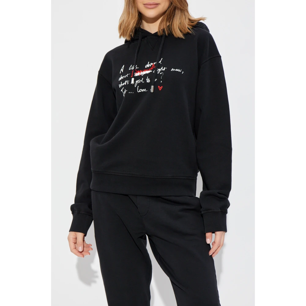 Dsquared2 Gedrukte sweatshirt Black Dames