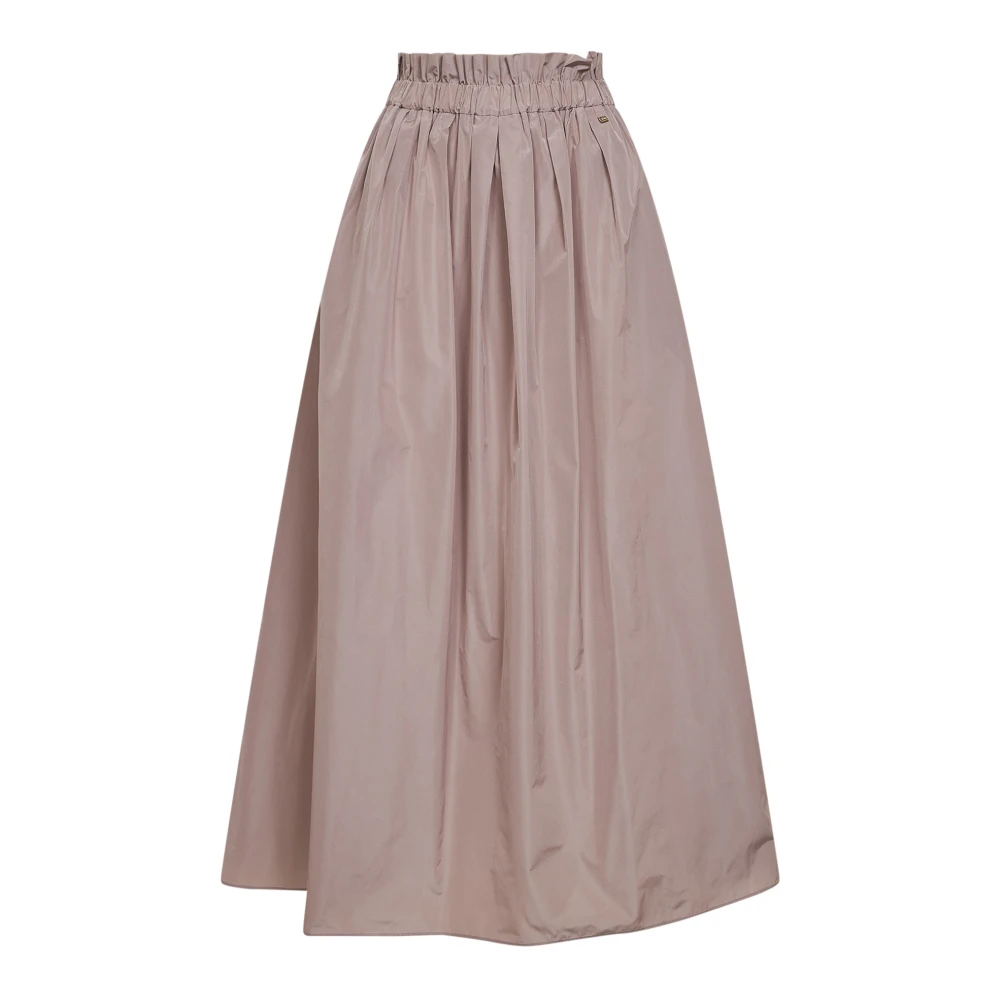 Herno Women's Pink Midi Skirts, S, New Techno Taffeta Skirt