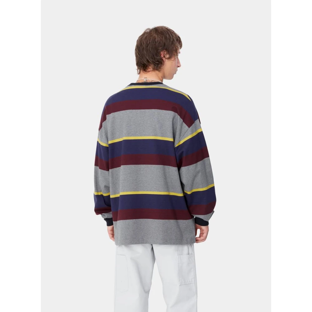 Carhartt WIP Gestreept T-shirt met lange mouwen Sundling Aura Multicolor Heren