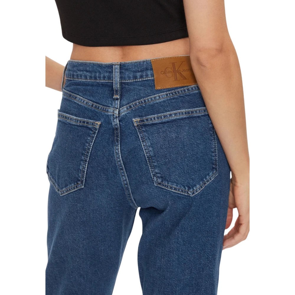 Calvin Klein Jeans Authentieke Slim Straight Dames Jeans Blue Dames