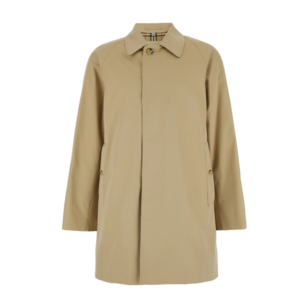 Burberry Beige Trenchcoat met Verborgen Sluiting Beige Heren