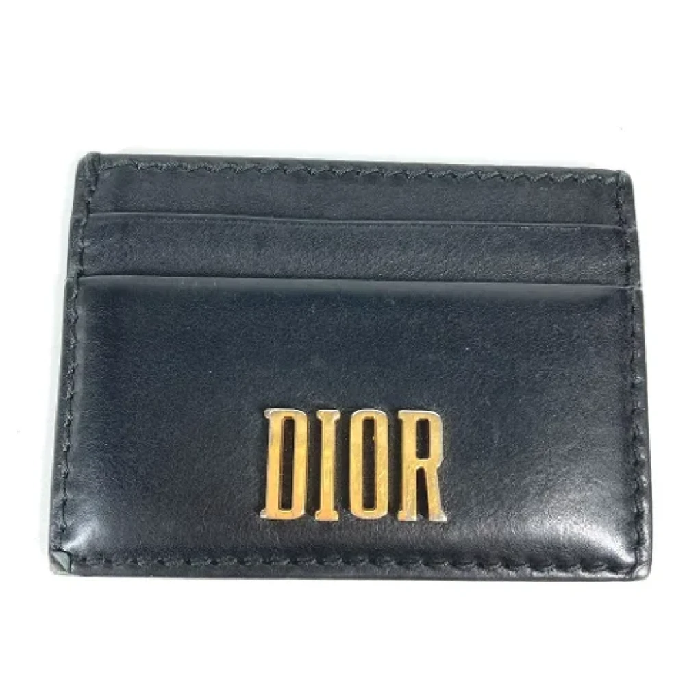 Dior Vintage Pre-owned Leather wallets Black Dames