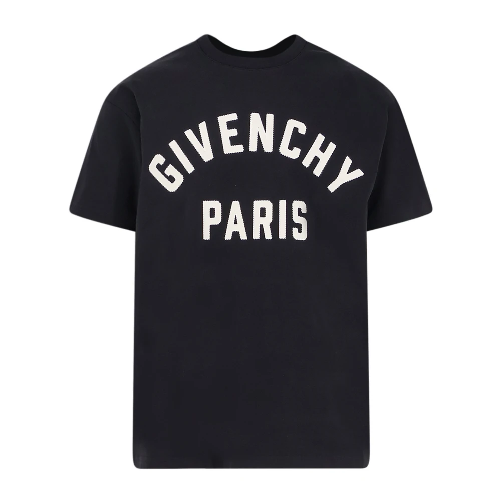 Givenchy Men's Black T-Shirts, M, Paris Patch T-Shirt