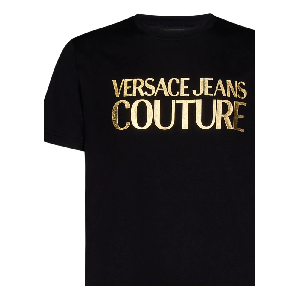 Versace Jeans Couture Zwarte Aw23 Heren T-Shirt Upgrade Black Heren