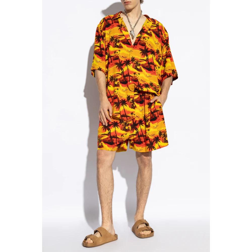 Balenciaga Gedrukte Shorts Multicolor Heren