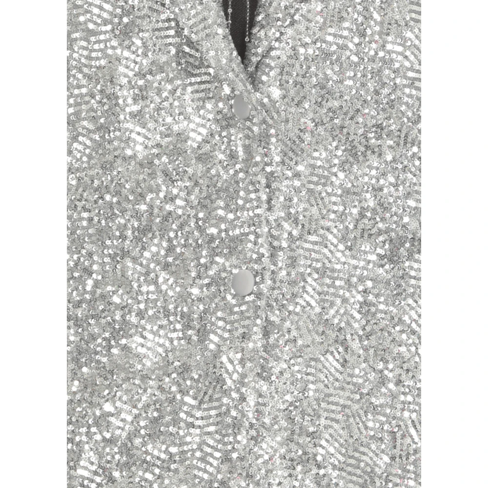 Rotate Birger Christensen Zilveren Pailletten Blazer voor Vrouwen Gray Dames